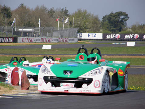 Team Go-Go Vitesse stiller til start med deres to Peugeot 207 Spider racere.